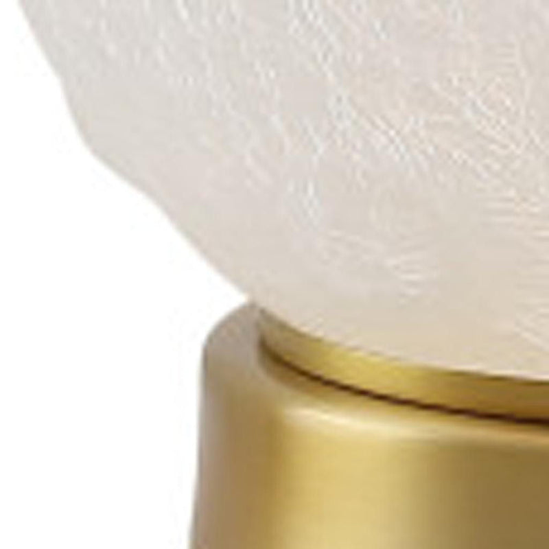 22" Globe Table Lamp With Drum Shade - White