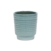 Load image into Gallery viewer, Striped Round Pot Planter (487403) - Celadon
