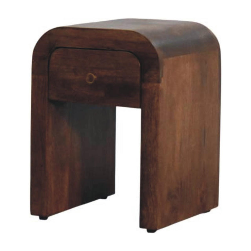 Solid Wood One Drawer Nightstand (738451) - Brown