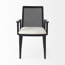 Load image into Gallery viewer, Upholstered Fabric Dining Arm Chair - Cream
