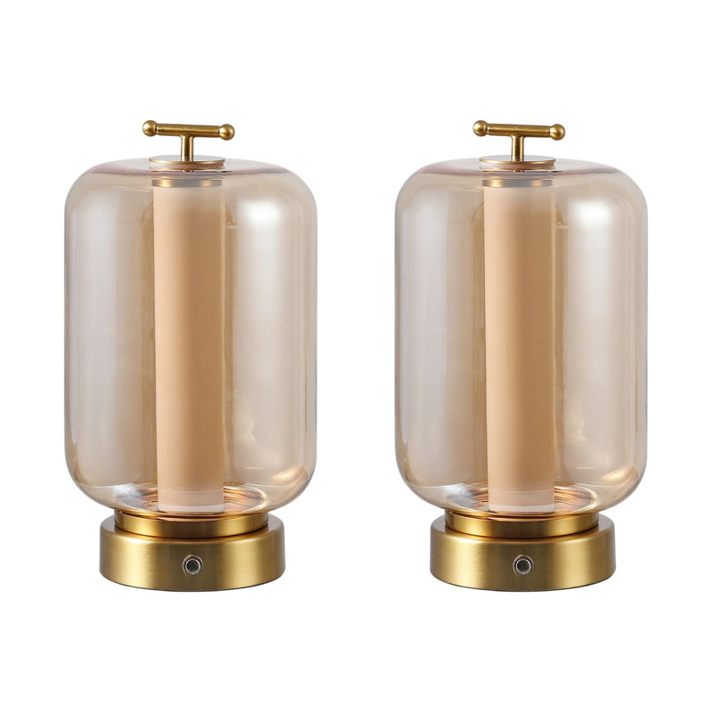 USB Lantern (Set of 2) - Amber / Gold