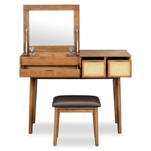 Load image into Gallery viewer, 43" Wood Four Drawer Dresser - Brown
