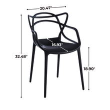 Load image into Gallery viewer, Dining Chair (Set of 4) - Black - Plastic
