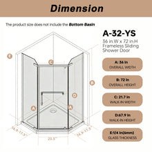 Load image into Gallery viewer, Frameless Neo Angle Shower Door WithTempered Glass
