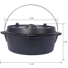 Load image into Gallery viewer, Pre-Seasoned Cast Dutch Oven With Skillet Lid And Pot Rack
