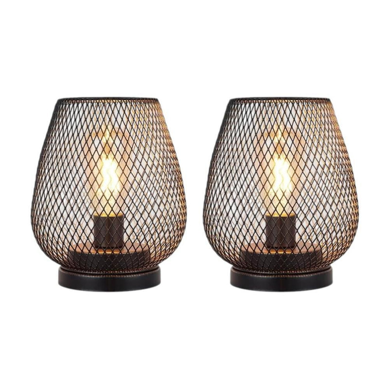 Pierced Novelty Desk Lamp With Novelty Shade (734235) - Brown