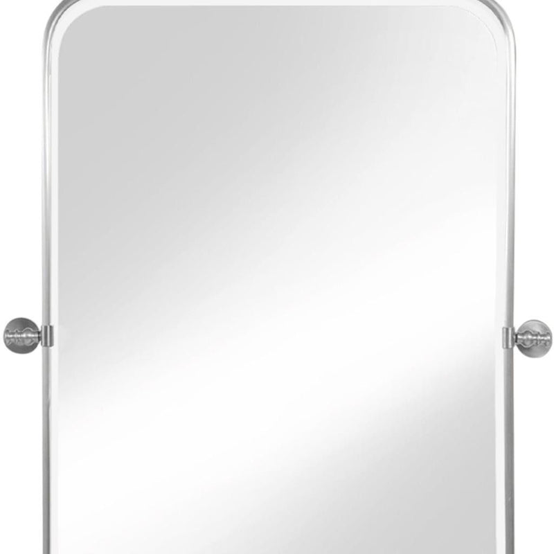 31" Metal Framed Bathroom Vanity Mirror - Off White