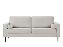 Load image into Gallery viewer, Living Room Upholstered Sofa with high-tech Fabric Surface/ Chesterfield Tufted Fabric Sofa Couch, Large-White.
