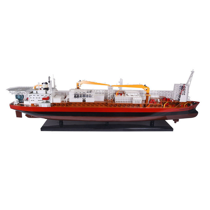Hand Painted Model Boat (624228) - Light Brown / White
