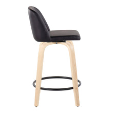 Load image into Gallery viewer, Toriano - Contemporary, Fixed Height Counter Stool With Swivel And Round Footrest (Set of 2)
