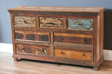 Load image into Gallery viewer, Solid Wood Seven Drawer Triple Dresser - Brown
