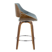 Load image into Gallery viewer, Fabrizzi - Mid Century Modern Fixed Height Counter Stool With Swivel With Round Footrest (Set of 2)
