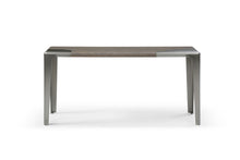 Load image into Gallery viewer, Solid Wood Metal Double Pedestal Console Table - Gray / Silver
