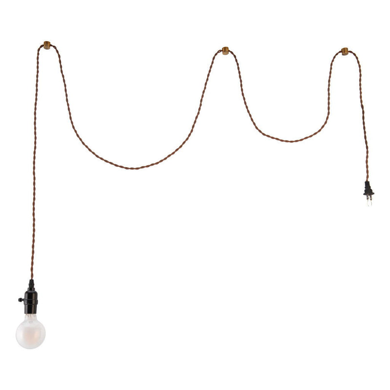 Lantern Plastic Dimmable Ceiling Light - Brass