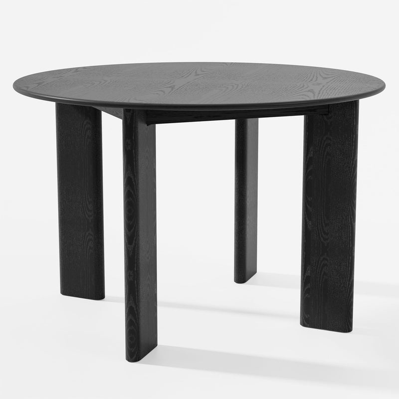 Wood Rounded Bar Table - Black