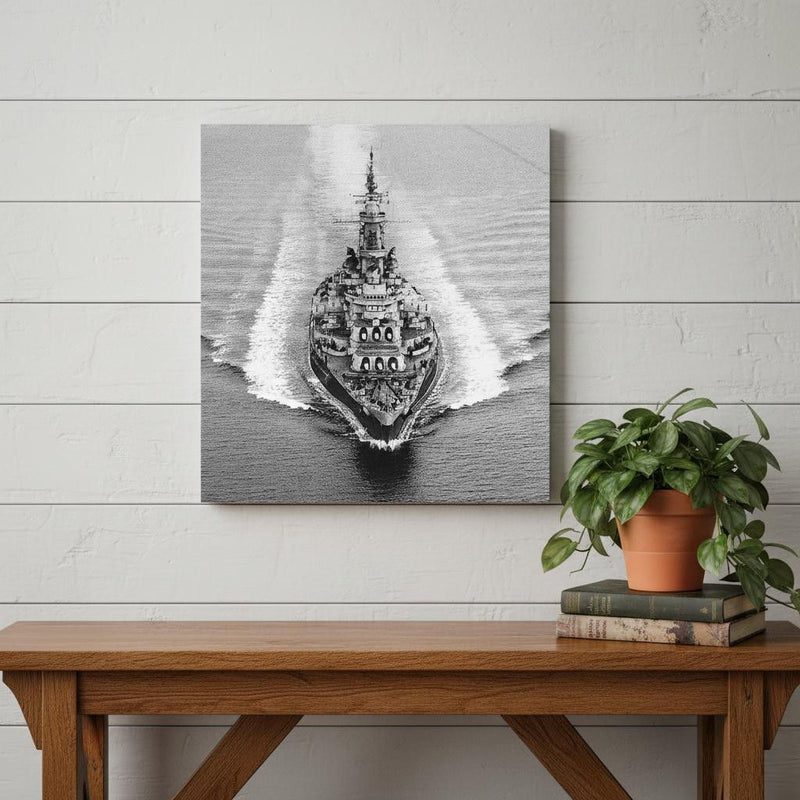 Hand Painted Model Boat (624351) - Gray