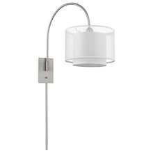 Load image into Gallery viewer, Sheer Fabric Flush Mount Wall Sconce - Clear / Silver / White
