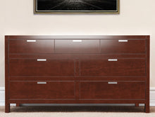 Load image into Gallery viewer, Solid Wood Seven Drawer Double Dresser - Brown
