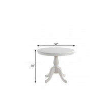 Load image into Gallery viewer, 36" Rounded Solid Manufactured Wood And Solid Wood Pedestal Base Dining Table - White
