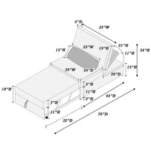 Load image into Gallery viewer, Sleeper Sofa Chair With Plush Cushion And Pull Out Bed Convertible Couch With Matching Pillow - Chocolate

