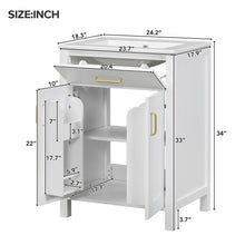 Load image into Gallery viewer, Bathroom Vanity Combo With Ceramic Sink, Luxurious Space-Saving Vanity, 2 Soft Close Doors

