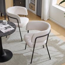 Load image into Gallery viewer, Modern Upholstered Arm Dining Chair Set
