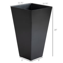 Load image into Gallery viewer, Outsunny - Outdoor Planters (Set of 3) Large Taper Planters With Drainage Holes And Plug, Faux Wood Plastic Flower Pots For Outdoor, Indoor, Garden, Patio
