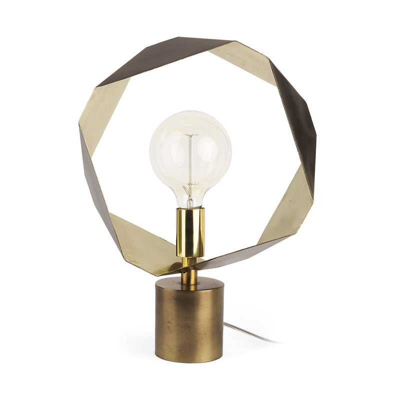 Geometric Halo Table Or Desk Lamp - Golden