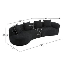 Load image into Gallery viewer, Elegant Curved Sectional Sofa With Full Foam Comfort

