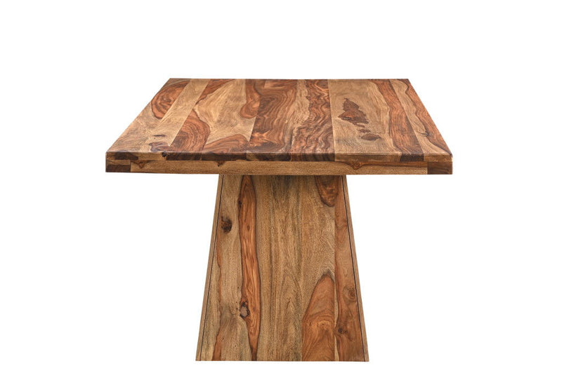 75" Wood Pedestal Base Dining Table - Brown