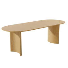Load image into Gallery viewer, 67" Wood Double Pedestal Base Oval Dining Table - Natural
