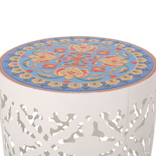 Load image into Gallery viewer, Airy - Outdoor Side Table With Lace Cut Design And Metal Frame
