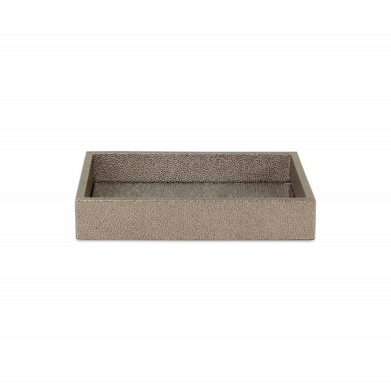 10" Rectangular Wood Handmade Tray - Gray