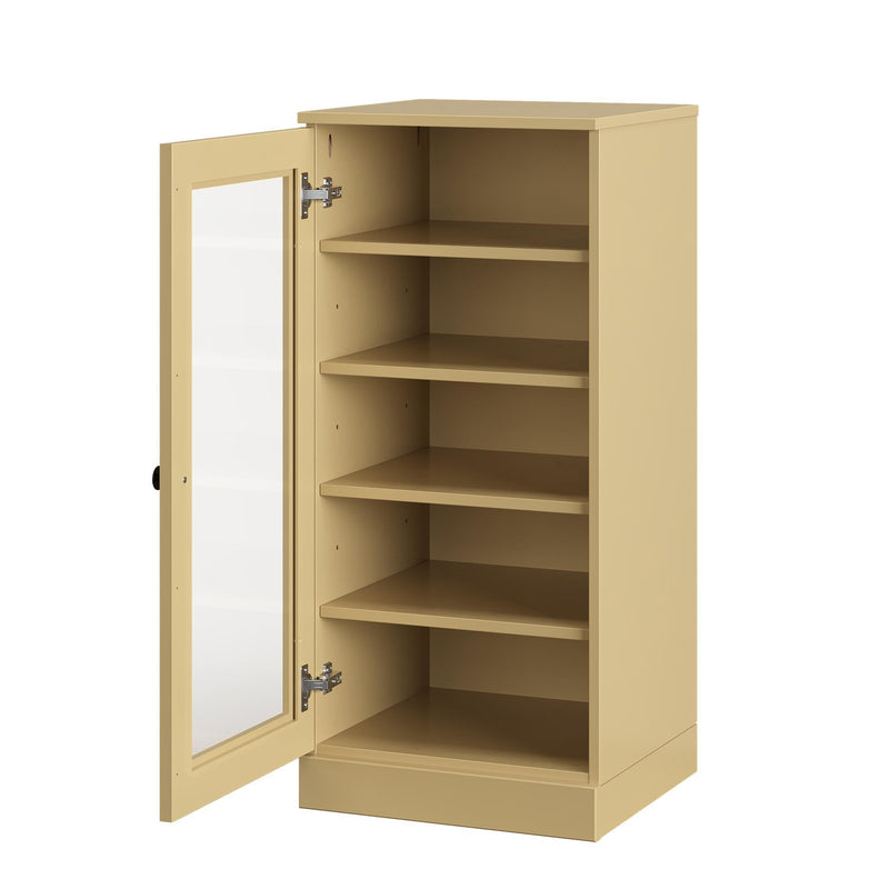 Ten Pair Solid Woodshoe Storage Cabinet (752250) - Yellow