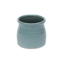 Load image into Gallery viewer, Striped Round Pot Planter (487412) - Celadon
