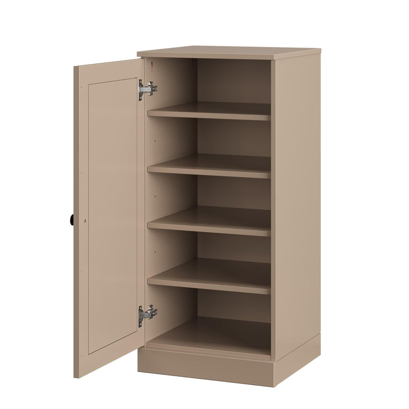 Ten Pair Solid Woodshoe Storage Cabinet (752070) - Beige