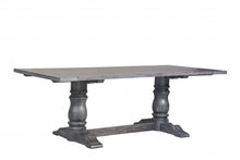Load image into Gallery viewer, 88" Solid Wood Trestle Base Dining Table - Gray
