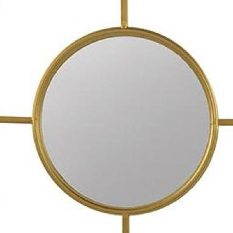 16" Iron Framed Accent Mirror - Gold