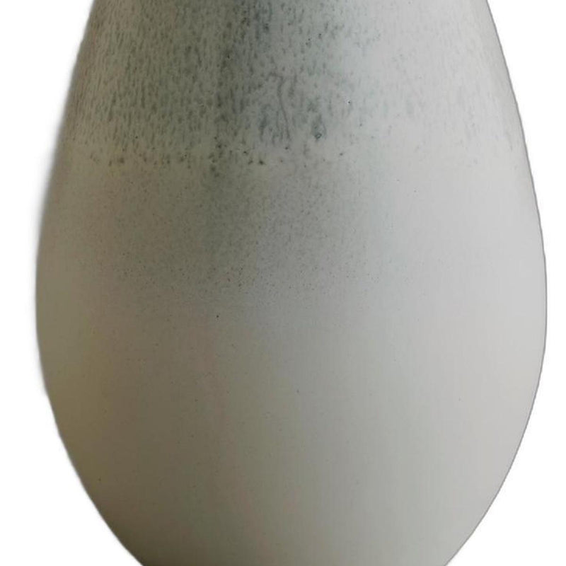 Ceramic Oval Table Vase - Light Gray