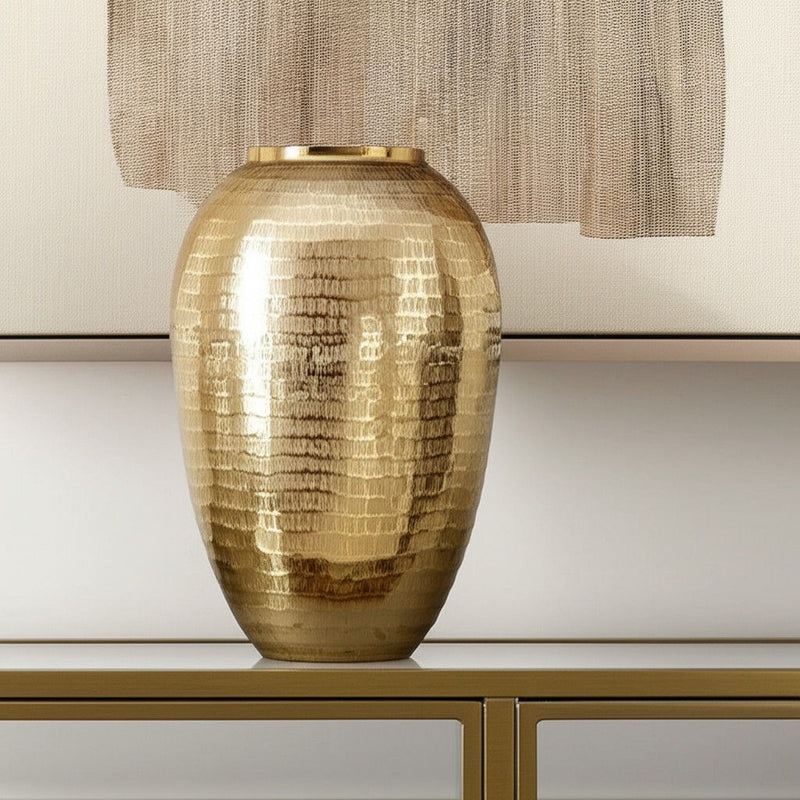 Hammered Urn Table Vase (574257) - Gold