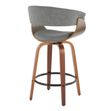 Load image into Gallery viewer, Vintage Mod - Mid Century Modern Fixed Height Counter Stool &amp; Swivel With Round Footrest (Set of 2)
