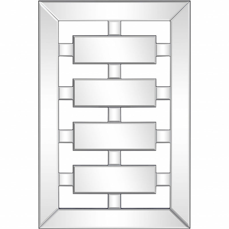 24" Glass Framed Accent Mirror - Clear