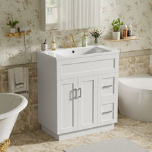 Load image into Gallery viewer, Bathroom Vanity With 2 Doors, 2 Drawers, Adjustable Shelf, Hidden Slides &amp; Soft Close Hinges
