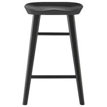 Load image into Gallery viewer, Solid Wood Backless Counter Height Bar Chair - Black
