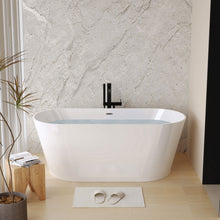 Load image into Gallery viewer, Glossy Freestanding Bathtub With Toe Tap Drain
