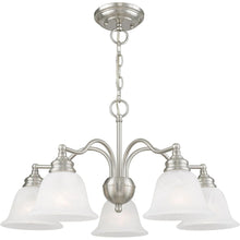 Load image into Gallery viewer, 13'' Five Light Dimmable Chandelier With Shades - Nickel
