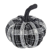 Load image into Gallery viewer, Light Plaid Pumpkin, For Holiday Halloween Decor - Black / White
