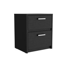 Load image into Gallery viewer, 15.7" x 12.7" x 18.6" Two Drawer Nightstand - Black
