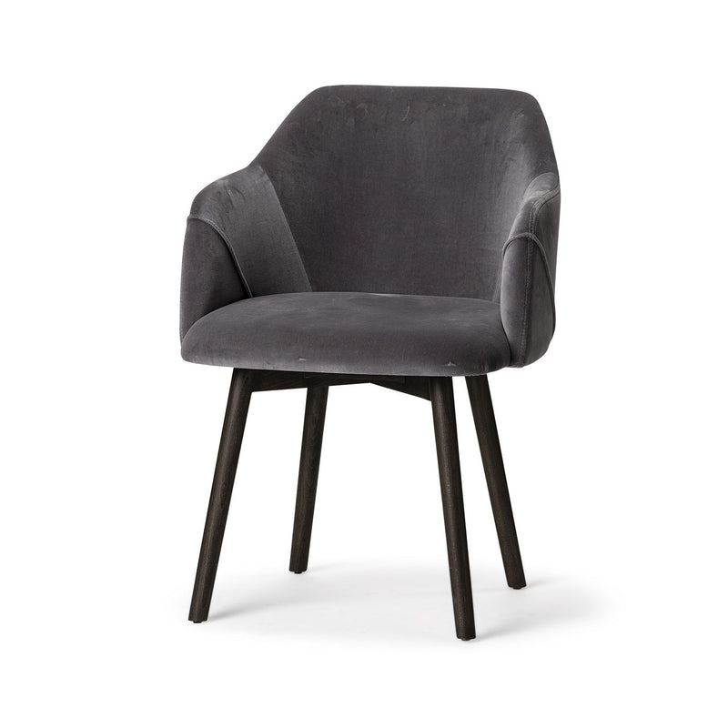 Upholstered Fabric Dining Room Arm Chair - Gray