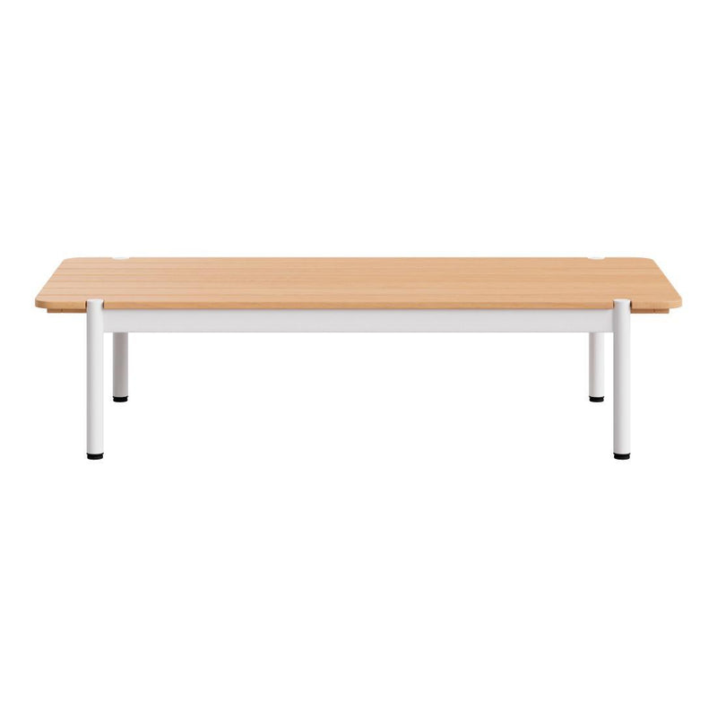 Solid Wood And Aluminum Coffee Table - Natural